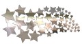 Zestaw naklejek Gwiazdki - mix rozmiarów - chrom