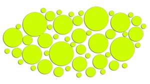 Naklejki KÓŁKA KROPKI GROCHY 50 SZTUK różne rozmiary - kolory neonowe