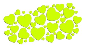 SERDUSZKA SERCE 45 SZTUK różne rozmiary - kolory neonowe