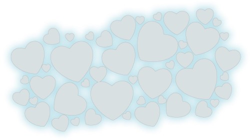 Naklejki serduszka zestaw mix rozmiarów - serca na auto i ściany - odblaskowe