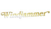 naklejka napis windjammer złoty chrom