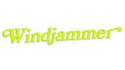 naklejka napis windjammer żółty neon