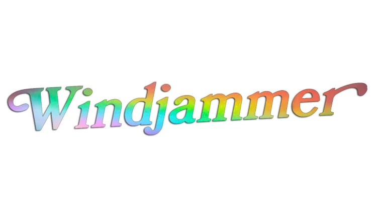 naklejka napis windjammer holograficzna