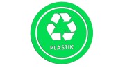 Naklejka PLASTIK - segregacja odpadów zielony neon