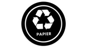 Naklejka PAPIER - segregacja odpadów czarna