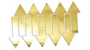 Zestaw 10x Naklejka Strzałka - oznakowanie Magazynowe i Biurowe złoty chrom