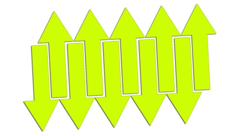 Zestaw 10x Naklejka Strzałka - oznakowanie Magazynowe i Biurowe żółty neon