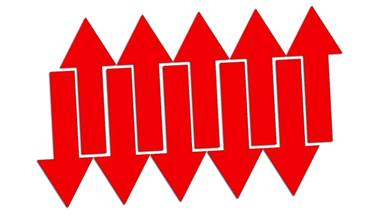 Zestaw 10x Naklejka Strzałka - oznakowanie Magazynowe i Biurowe czerwony neon