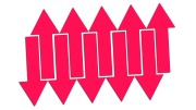 Zestaw 10x Naklejka Strzałka - oznakowanie Magazynowe i Biurowe różowy neon