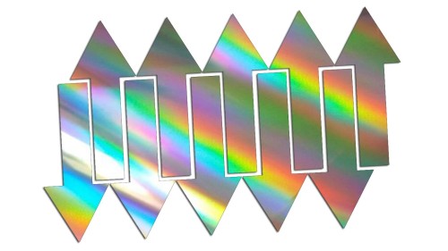 Zestaw 10x Naklejka Strzałka - oznakowanie Magazynowe i Biurowe holograficzne