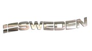Naklejka SWEDEN - Flaga Szwecji (Fala) do Saab Scania Volvo chrom