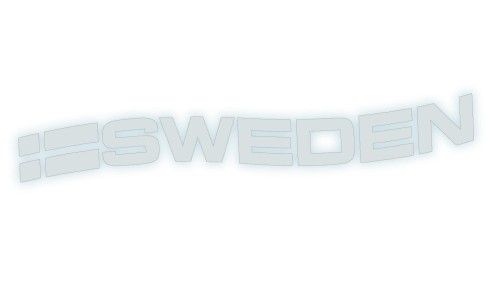 Naklejka SWEDEN - Flaga Szwecji (Fala) do Saab Scania Volvo odblaskowa
