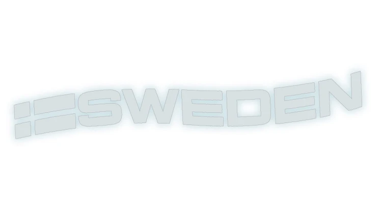 Naklejka SWEDEN - Flaga Szwecji (Fala) do Saab Scania Volvo odblaskowa