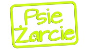 Naklejka PSIE ŻARCIE - Etykieta na Pojemnik z Karmą żółty neon
