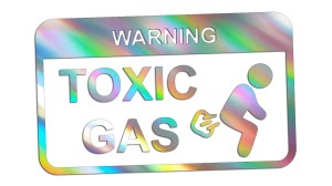 WARNING - TOXIC GAS - holograficzna