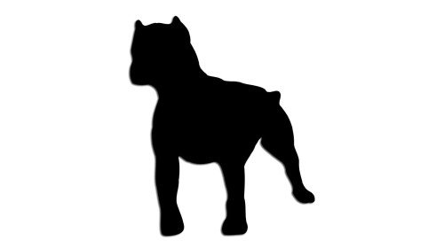 Naklejka PITBULL - Sylwetka Psa - Drapieżny Wzór czarna