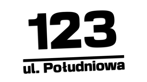Naklejka PERSONALIZOWANA Adresowa - Numer Domu / Ulica czarna
