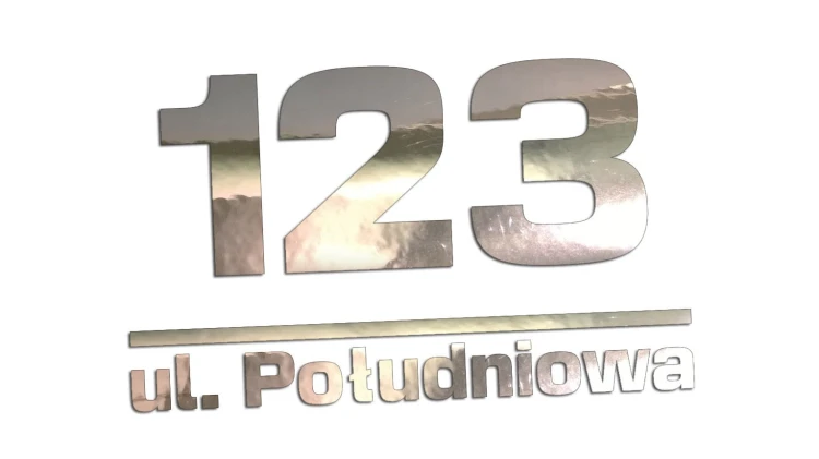 Naklejka PERSONALIZOWANA Adresowa - Numer Domu / Ulica chrom
