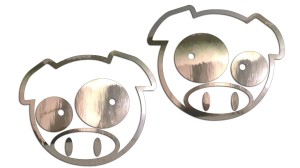 Naklejki ŚWINIA ŚWINKA PIG do SUBARU  lewa i prawa - kolory - chrom