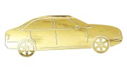 Naklejka AUDI 80 - Sylwetka Boczna - Profil Samochodu Klasyk - złoty chrom