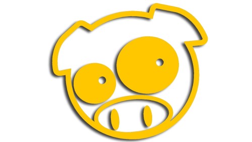 naklejka subaru pig zolta.jpg