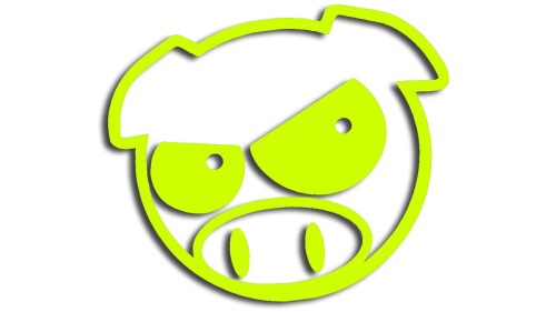 Naklejka SUBARU PIG - Zła Świnka - Rajdowa JDM żółty neon
