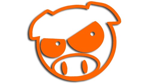 Naklejka SUBARU PIG - Zła Świnka - Rajdowa JDM pomarańczowy neon