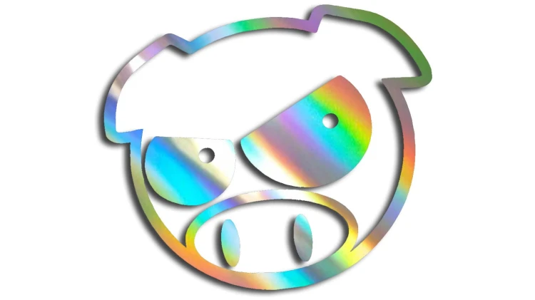 Naklejka SUBARU PIG - Zła Świnka - Rajdowa JDM holograficzna