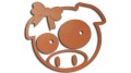 naklejka subaru pig girl miedziana.jpg