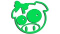 naklejka subaru pig girl zielona neon.jpg