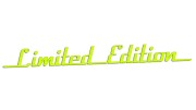 Naklejka LIMITED EDITION - Napis Pisany - Retro Elegance - żółty neon