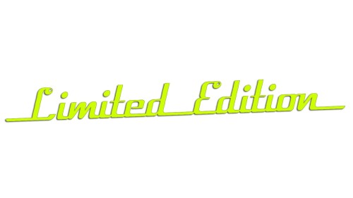 Naklejka LIMITED EDITION - Napis Pisany - Retro Elegance - żółty neon