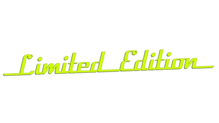 Naklejka LIMITED EDITION - Napis Pisany - Retro Elegance - żółty neon