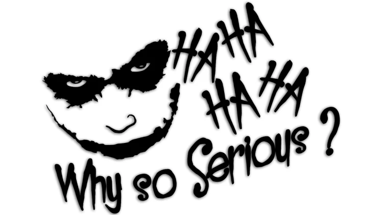 Naklejka JOKER - Why So Serious - HAHAHA - Na Auto - czarna