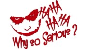 Naklejka JOKER - Why So Serious - HAHAHA - Na Auto - czerwona