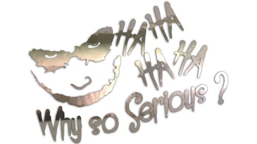 Naklejka JOKER - Why So Serious - HAHAHA - Na Auto -  chrom