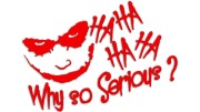 Naklejka JOKER - Why So Serious - HAHAHA - Na Auto - czerwony neon