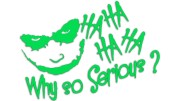 Naklejka JOKER - Why So Serious - HAHAHA - Na Auto - zielony neon