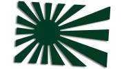 naklejka flaga japonia ciemny zielony.jpg