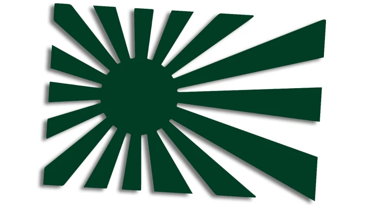 naklejka flaga japonia ciemny zielony.jpg