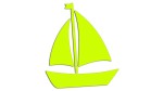 ŁÓDŹ ŻAGLÓWKA JACHT - kolory neonowe