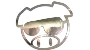 Naklejka SUBARU PIG - Świnka w okularach - Rajdowa JDM chrom