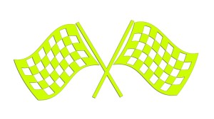 FLAGI WYŚCIGOWE - SZACHOWNICA - kolory neonowe