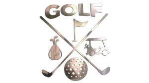 GOLF - PIŁKA - TORBA - CHORĄGIEWKA - WÓZEK - kolory - chrom