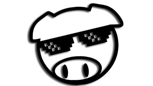 Naklejka SUBARU PIG - thug life Świnka - Rajdowa JDM czarna