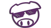 naklejka subaru pig thug life fioletowa.jpg