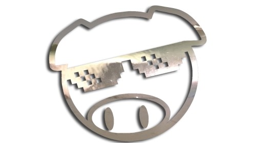 naklejka subaru pig thug life chrom.jpg