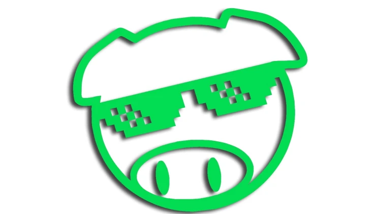 Naklejka SUBARU PIG - thug life Świnka - Rajdowa JDM zielony neon