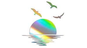 ZACHÓD SŁOŃCA - PLAŻA - holograficzna