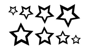 GWIAZDKI PUSTE 8 SZTUK - kolory - połysk/mat